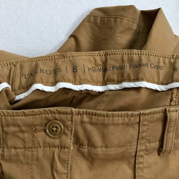 Talbots High Waist Patch Pocket Crop Pants Women 8 - Picture 8 of 11